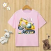 Children’s Pure Cotton T-shirt Happy Easter Bunny Egg Print T-shirt O-neck Short Sleeve Kids Clothes Boys Baby Tee Girl Clothes 4