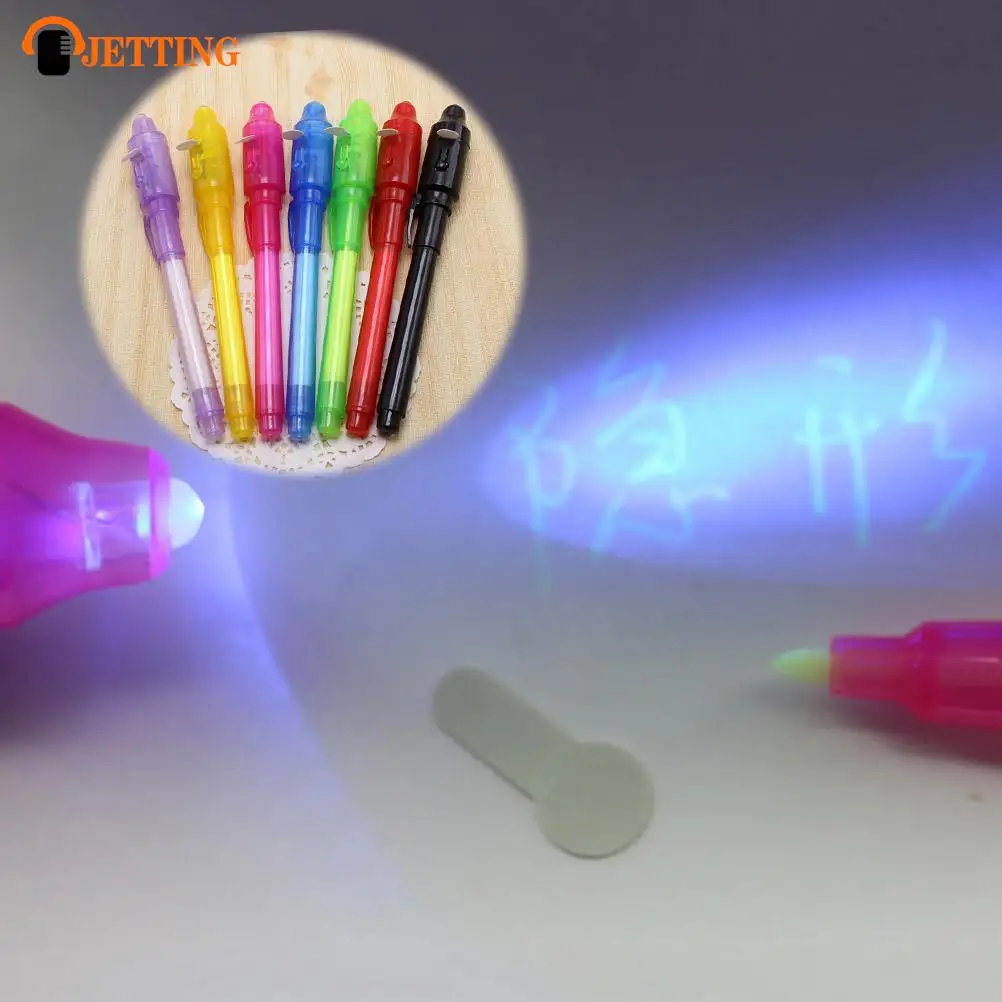 

1PCS School Office Drawing Magic Highlighters 2 in 1 UV Black Light Combo Creative Stationery Invisible Ink Pen Highlighter