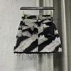 Spring and Summer New Korean Spice Girl Irregular Tie Dye High Waist Straight A-line Denim Wrap Hip Short 6