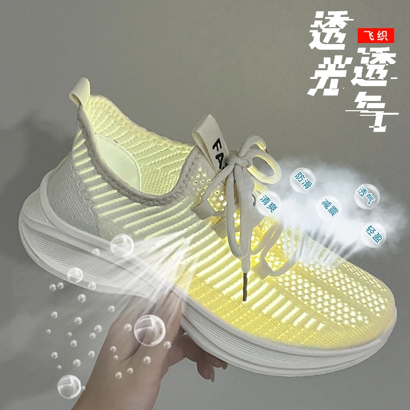 

Spring New Women's Shoes Casual Shoes Fabric Mesh Breathable Lightweight Soft Sole Durable and Comfortable Women's Shoes