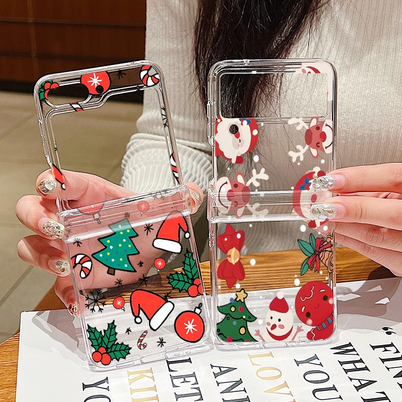 Christmas Pattern Shockproof Hard Folding Phone Case Cover