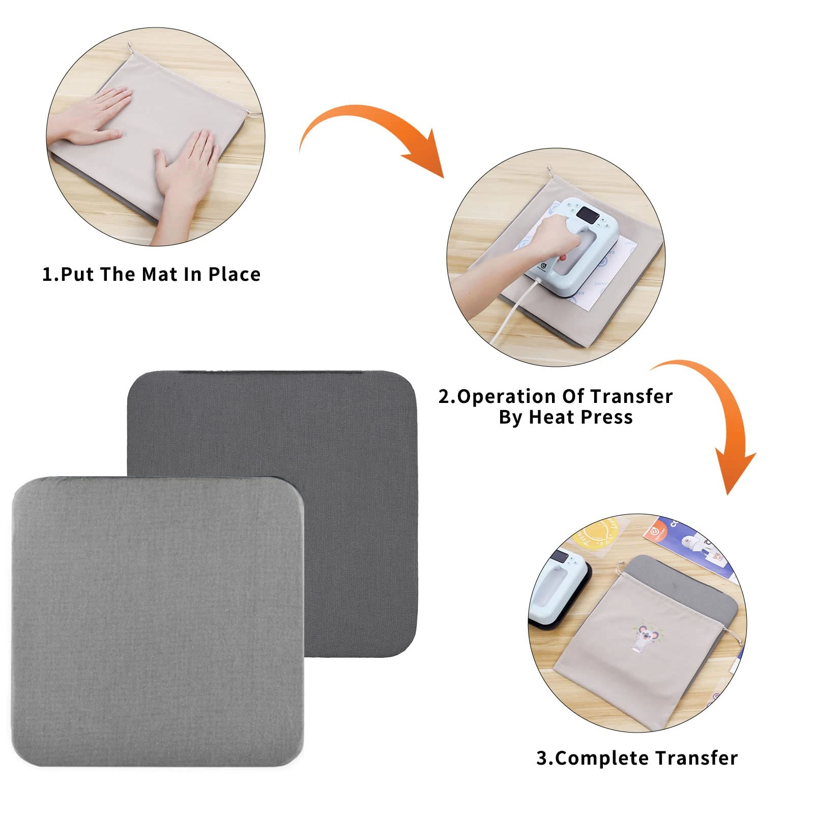 Heat Press Mat For Easy Press Both Sides Applicable Heat Pad For Cricut Easypress/Easypress 2 heat press mat