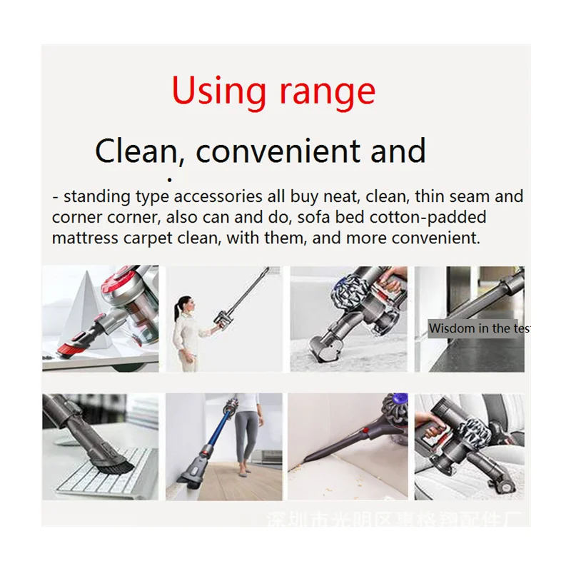 For Dyson V7 V8 V10 V11 V12 V15 Vacuum Cleaner Lat Suction Head Mattress Brush Head Round Brush Soft Brush