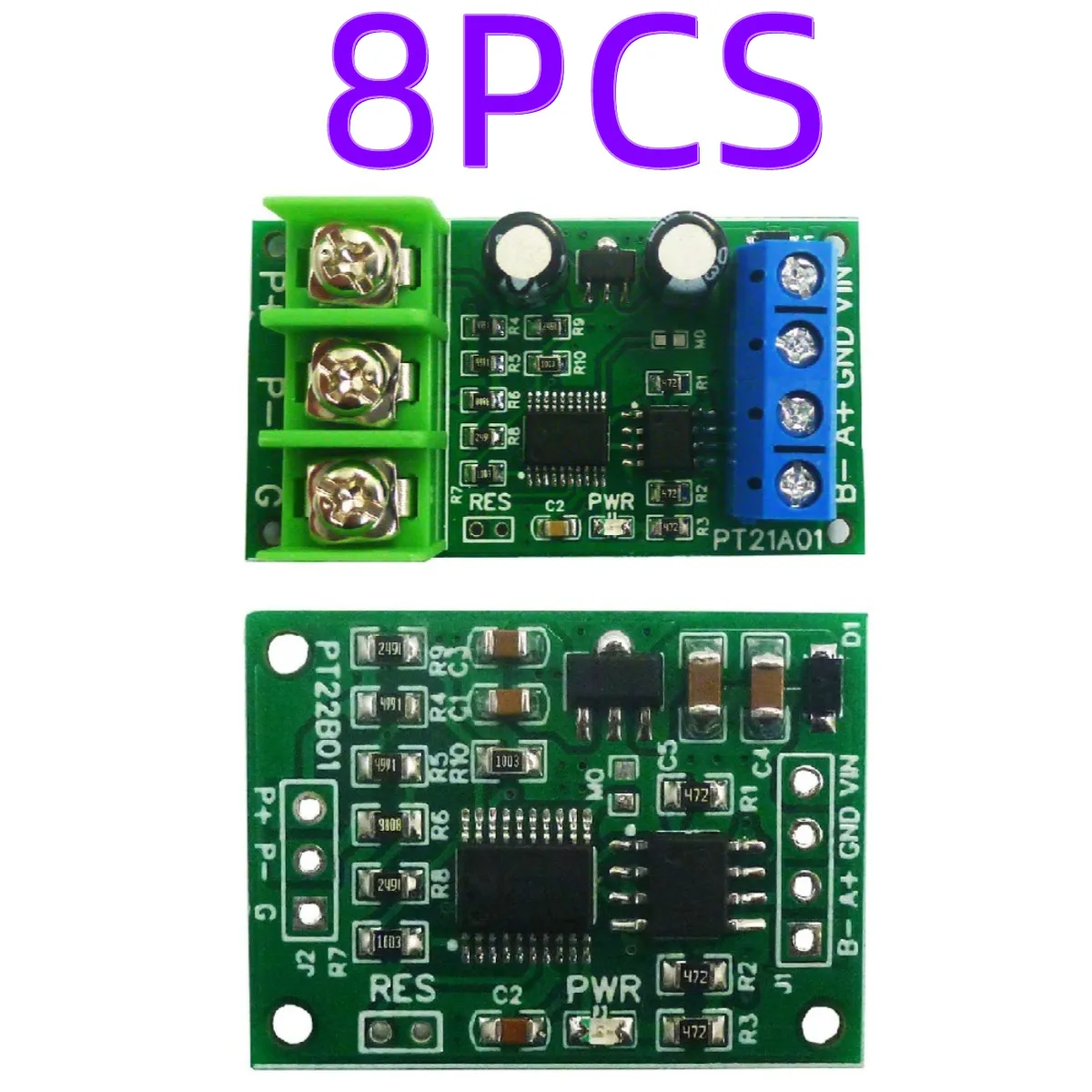 

8 шт., модуль датчика температуры Modbus Rtu RS485 PT100