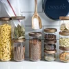 Storage Jar Hermetic Pots for Food Sealed Container Tea Coffee Sugar Storage Jars Glass Jar With Lid Airtight Food Containers 3