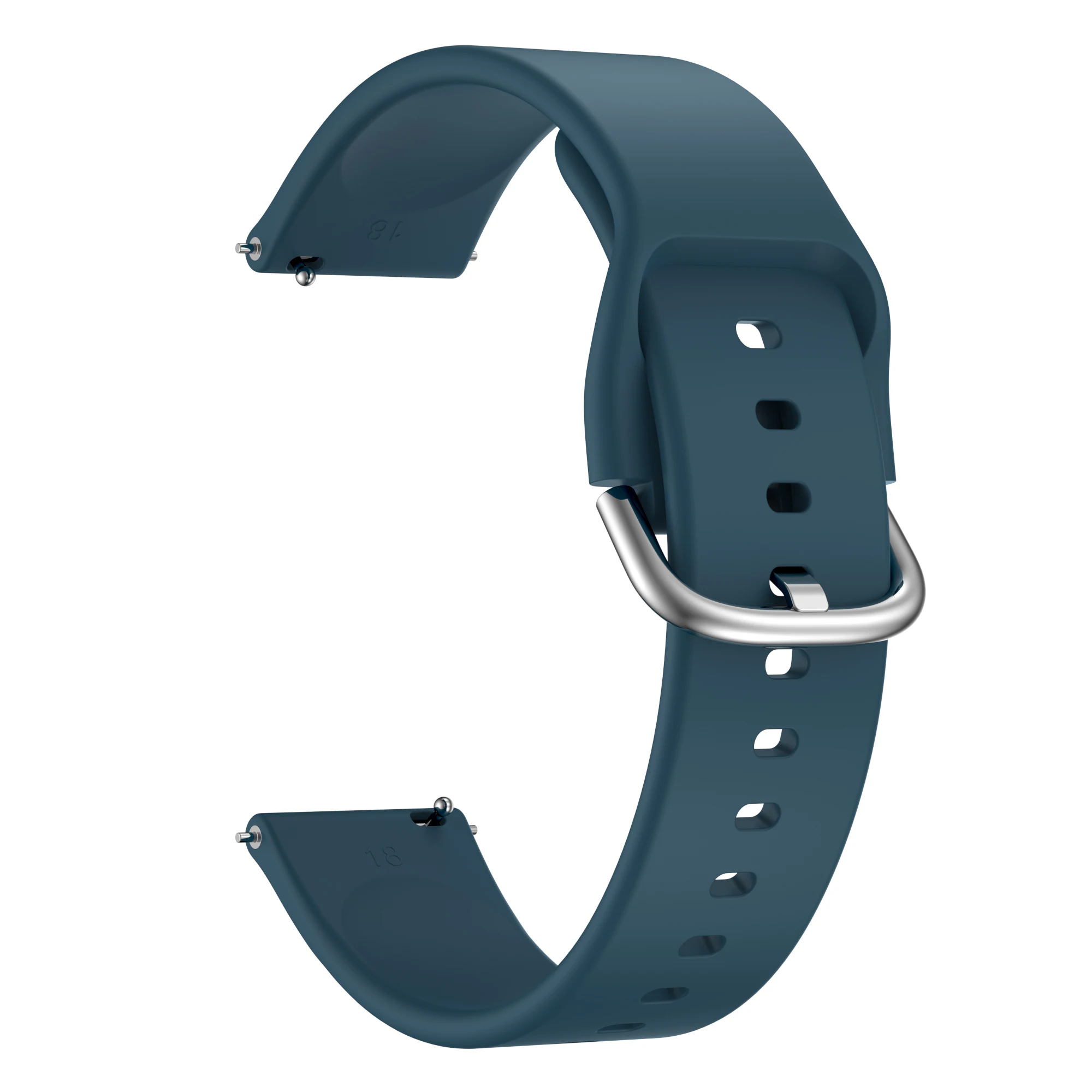 Elegant 18mm Silicone Watchband