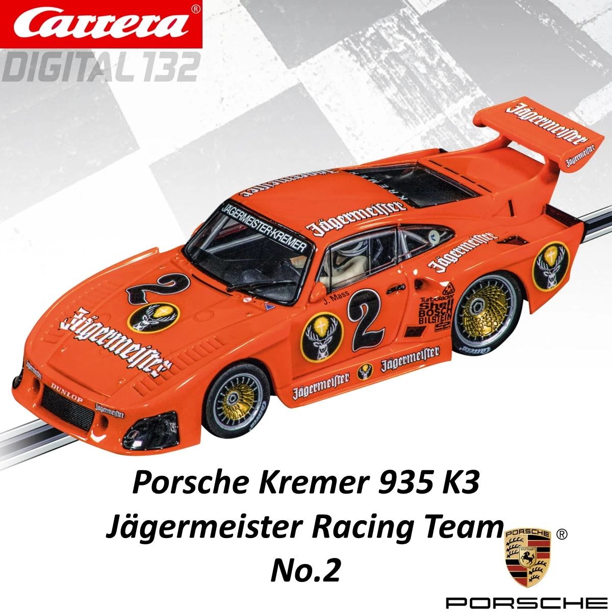 Carrera Slot Car Digital132 31047 Porsche Kremer 935 K3 "Jägermeister Racing Team, No.2