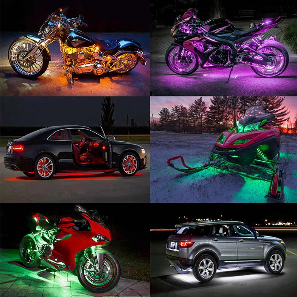 Motorcycle led lights motorcycle accessories Rear Tail Light Motorcycle Moto Smart Brake Lights LED Motorcycle Light 6 RGB 36 LED