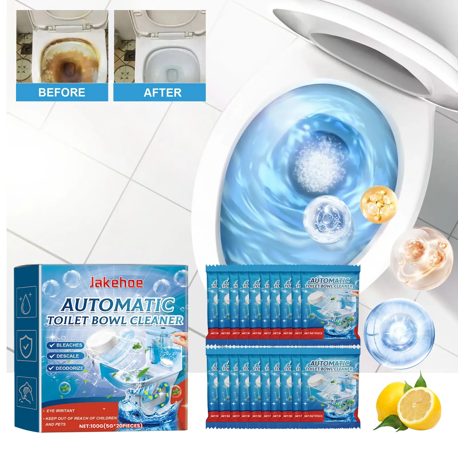 Washing Machine Cleaner Tablets Detergent Tablets 12/20Pcs for Household Cleaning