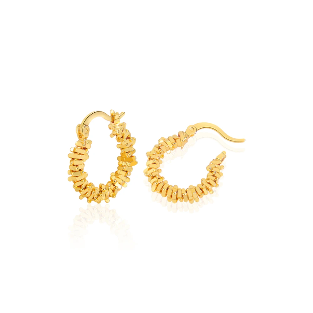 Übertriebene große Creolen mit Clip, 21 Karat vergoldet, Vintage-Stil, gedrehte Wellen, Kreis-Tropfenohrringe, Dubai, Damen, Party, Schmuck, Geschenke – Detail 7