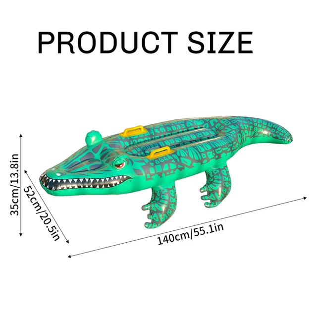 CYGJ-Reptile Ride On , Crocodile Inflatable Pool Float For Kids, Fun Beach And Pool , Giant Inflatable Pool Float 5