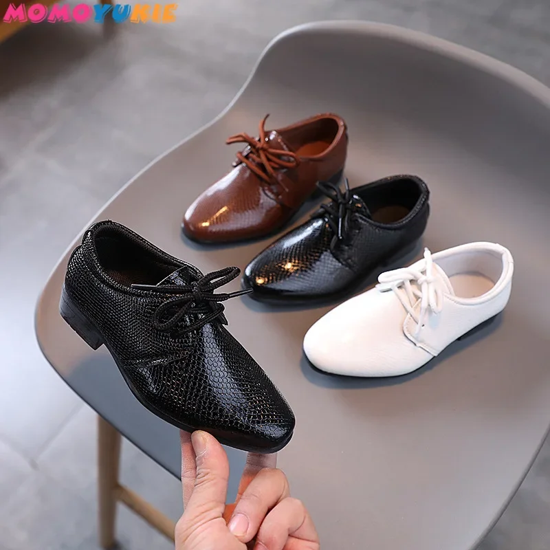 Kids Leather Shoes Spring Autumn Casual Flat Shoes Boy Baby Soft Bottom Toddler Sneakers Non-slip