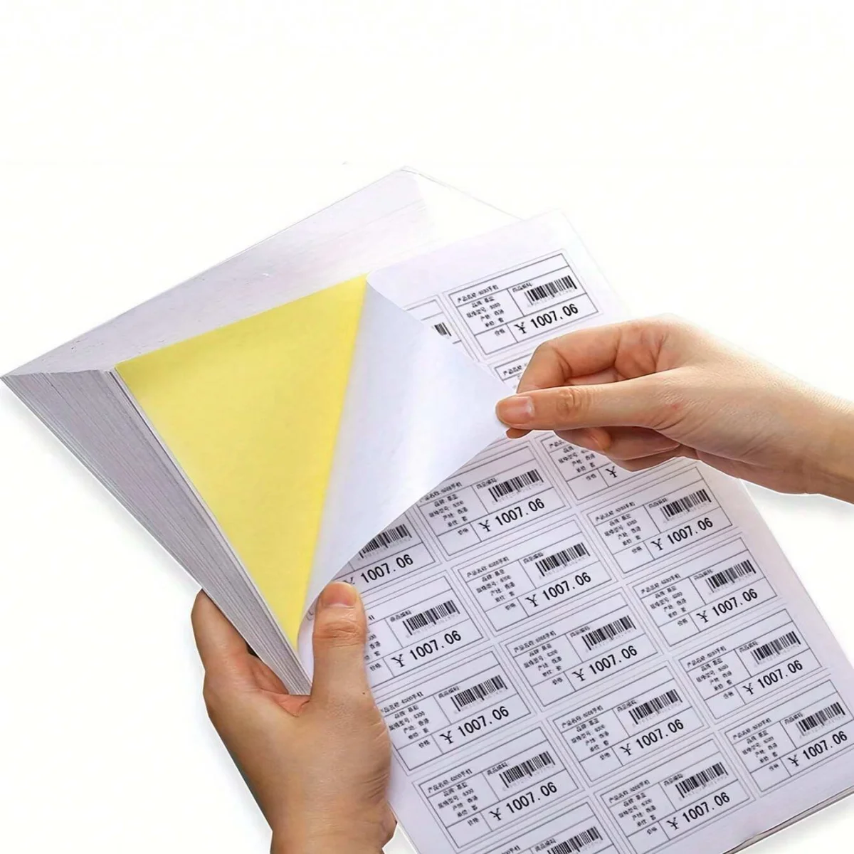 50pcs A4 glossy self-adhesive label paper printable, inkjet printer and laser printer, bright white, quick-drying, suitable for - 4