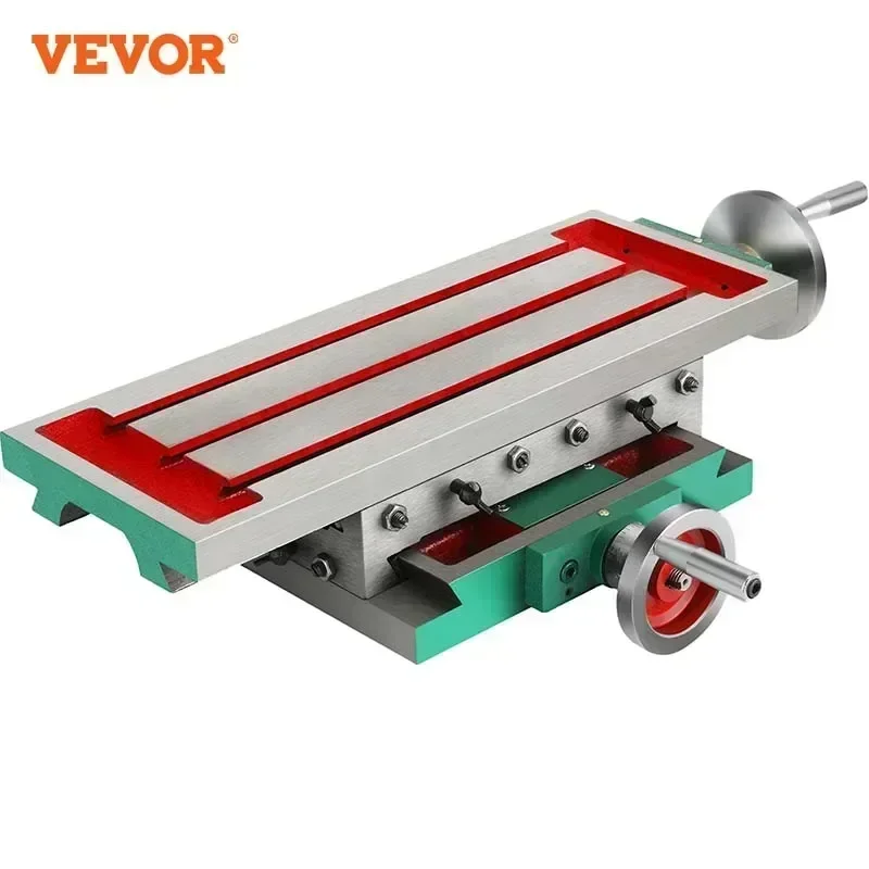 Tilting Milling Table Sihao Worktable Cross Milling Machine 17.7 X 6.7Inch Work Table 2Axis Cross Slide Bench Drill Vise Fixture Milling Drill Stand