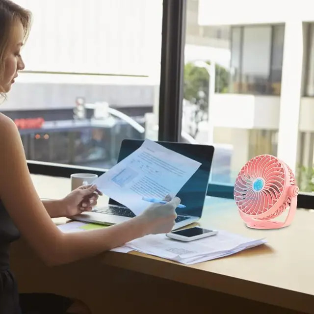 Miután A Ködös Ventilátor Újratölthető Asztali Légcörgő Usb Desk Lépcső Nélküli Tengelyvezérlés 180 Forgás Kemping Túrázáshoz - Image 3