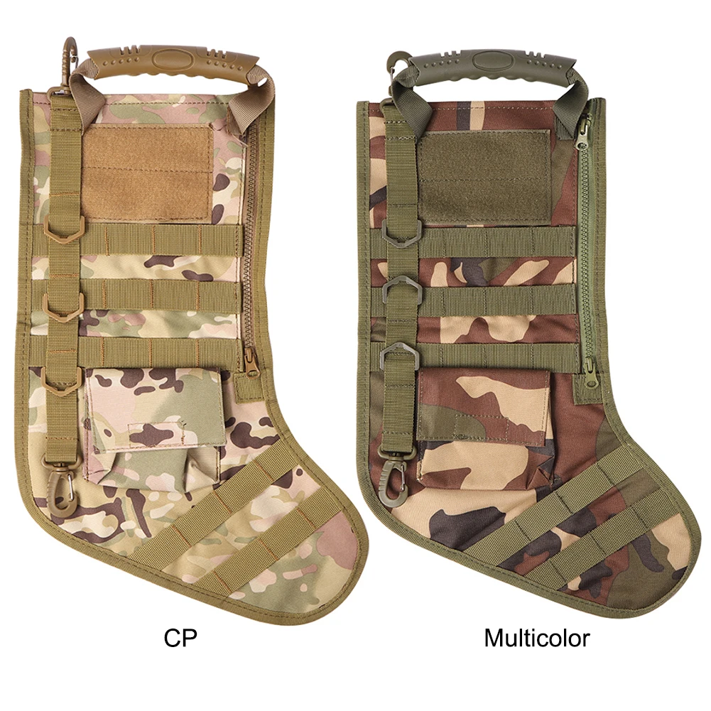 Christmas Pendant Stocking Pack Oxford Cloth Combat Storage Pack Multi-Pocket for Outdoor Hunt Camping Hiking