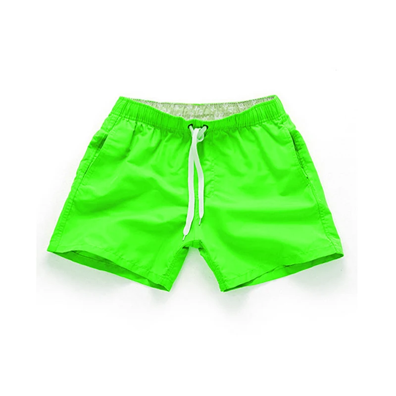 Male Drawstring Shorts Summer Men's Shorts Casual Mid Waist Beach Shorts Solid Straight Short Four Colors S-2XL