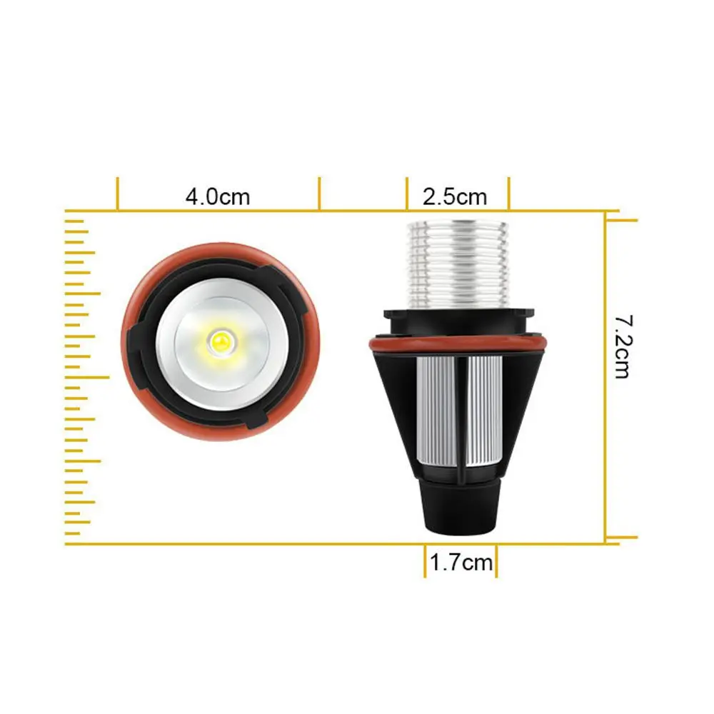 Led car lights led lights led bulbs 2Pcs error free angel eye halo ring marker side light LED bulb 5W car side light error free for BMW E39 5W E53 E60 E61 E63 X5