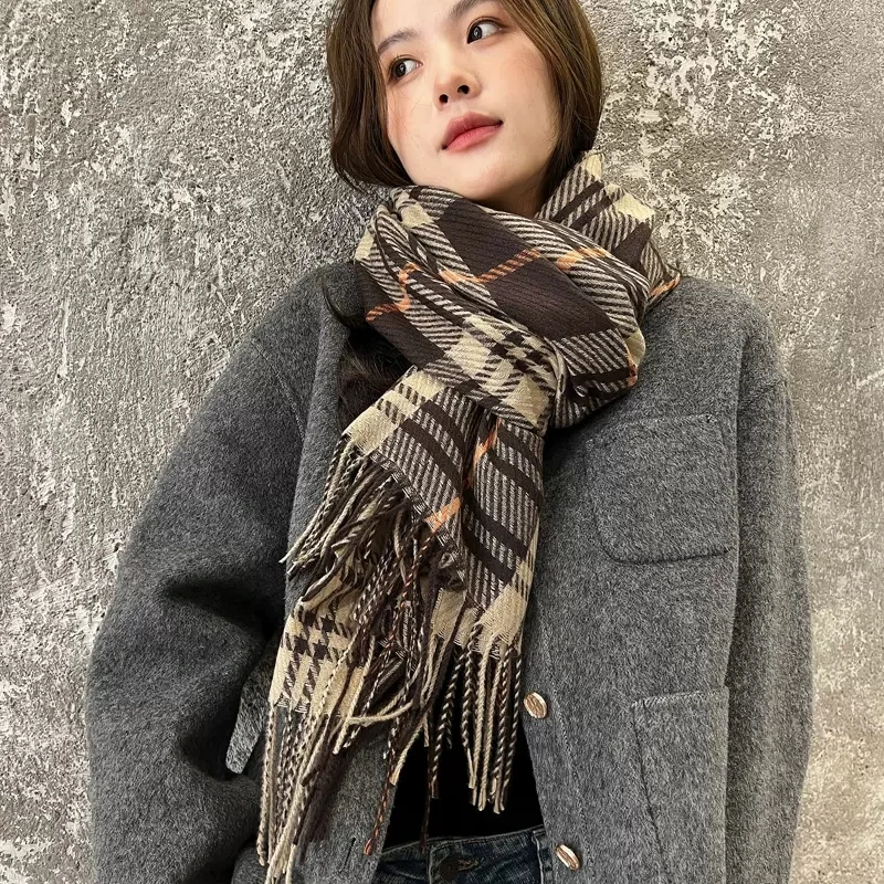 Imitation Cashmere Women Scarf Winter Ladies Preppy Style