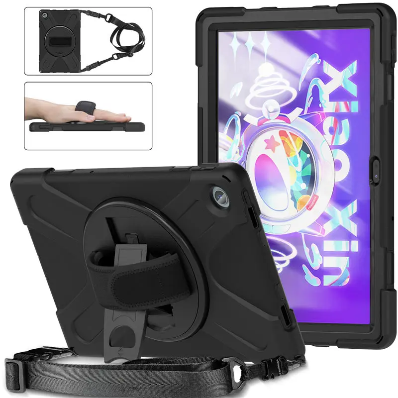 

Для Lenovo Xiaoxin Pad 2022 Case Tab M10 Plus 3rd Gen 10,6 "TB128FU TB125FU, чехол, детский вращающийся кронштейн, плечевой ремень