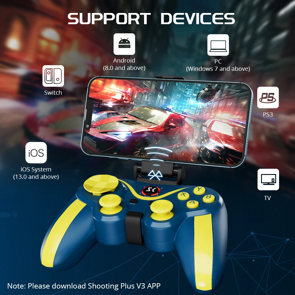 ISHAKO-е ȵ̵ Ʈѷ   2.4G Ű  ̽ƽ PS4 iOS ġ TV ڽ PC , е ȵ̵ Ʈѷ