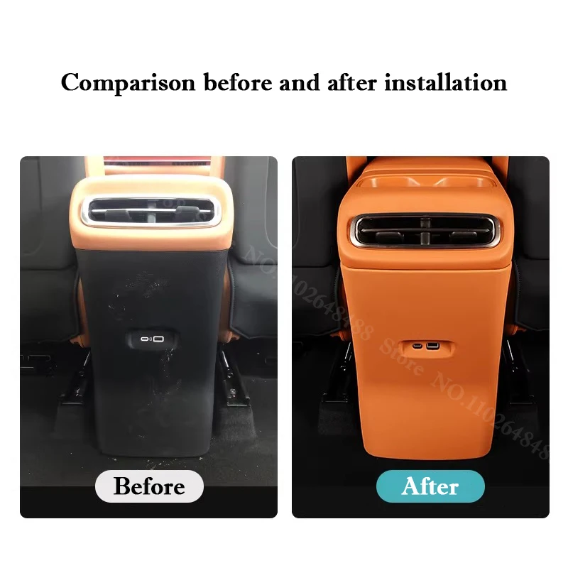 Leapmotor C10 2024-2026 후면 팔걸이 박스 안티 킥 패드 스크래치 방지 ABS 보호 커버 프레임 자동차 인테리어 액세서리