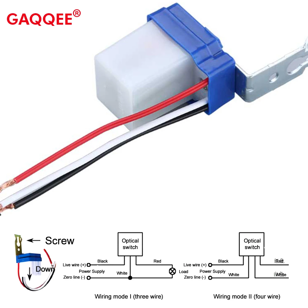 AC110V220VDC12V24V10APhotoswitchSensorSwitchesAutomaticOnOff