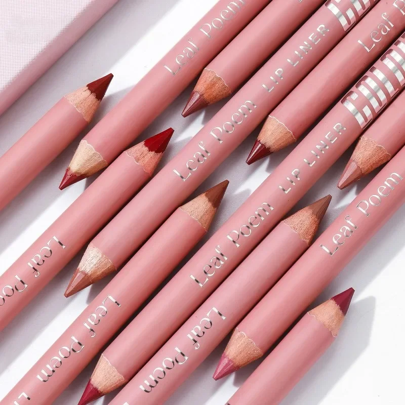 12Color Matte Lipliner Pencil Waterproof Plumping Stain Lipstick Natural Nude Pink Lip Liner Outline Lips Contour Makeup Girls