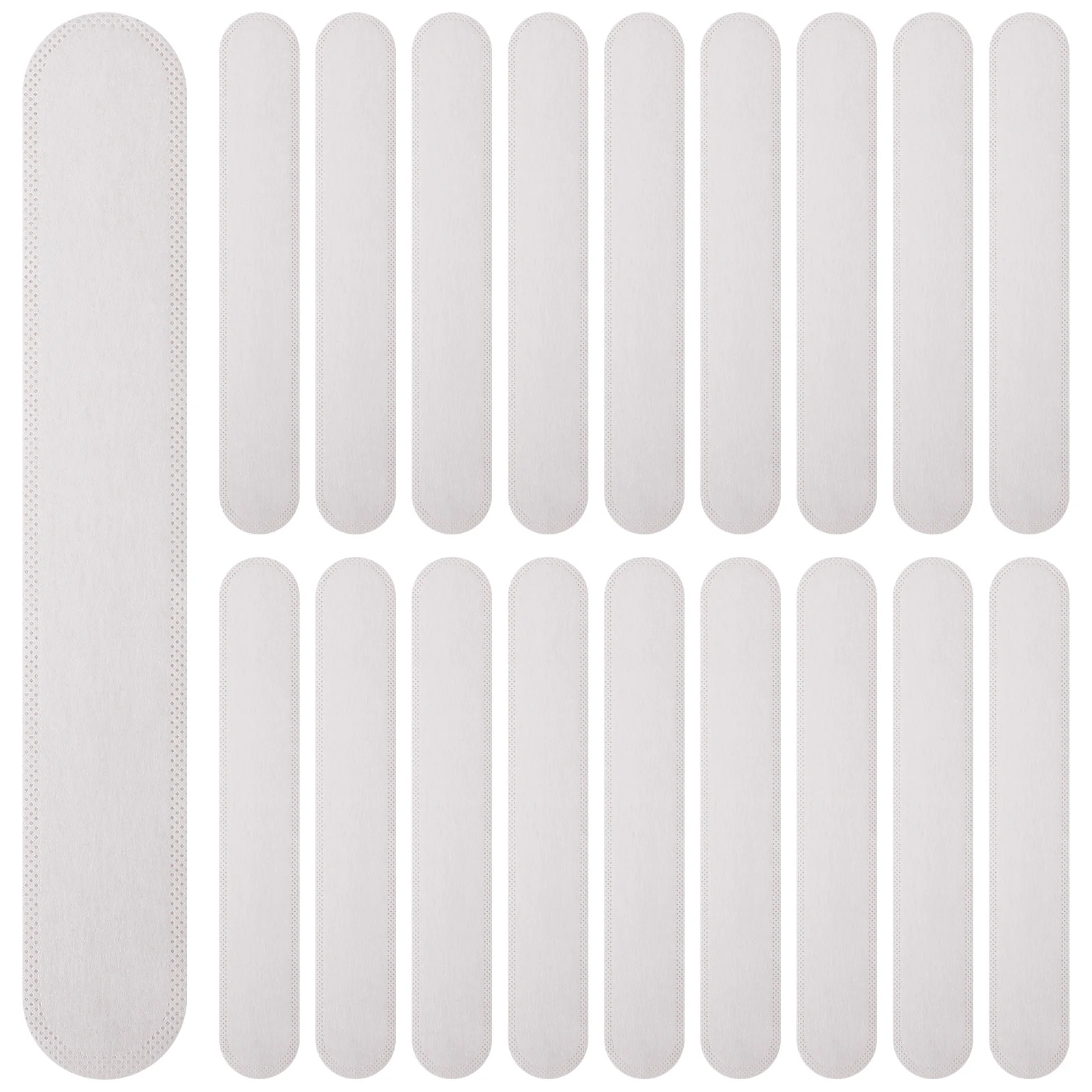 

50pcs Hat Sweat Liner Self- Adhesive Sizing Tape Hat Sweatband Absorbent Sweat Pad for Men and ( White )