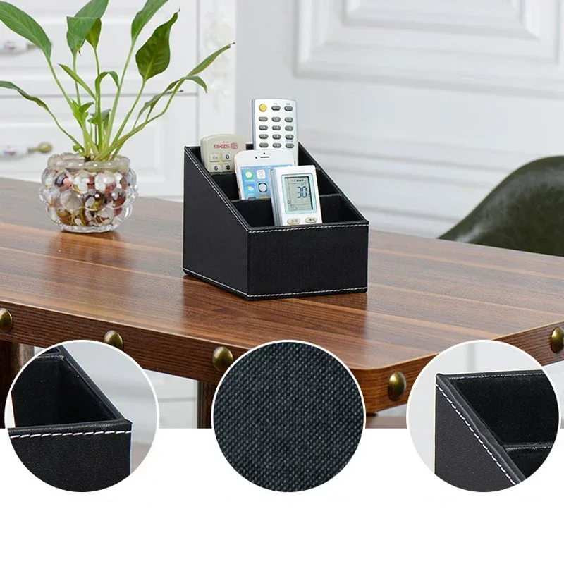 BSTKEY Multifunctionele PU lederen bureauorganizer - 3
