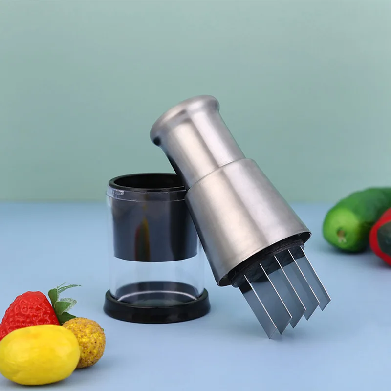 SHCKE Multi-function Onion Chopper Stainless Steel Vegetable Chopper Manual  Chopper for Shredding Vegetables Onions Garlic Press