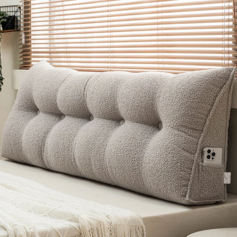 Large Triangular Headboard Wedge Bed Rest Reading Pillow Backrest Positioning Support Bolster Cushion with Removable Cover 6
