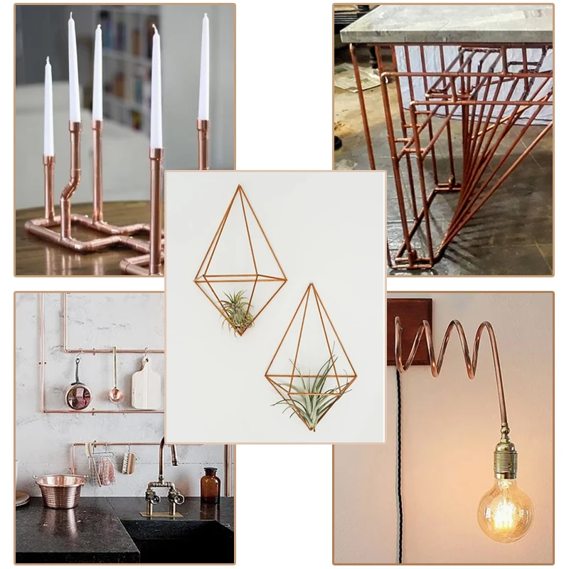 Copper Tubes 1pcs Length 100mm~500mm OD 2~20mm ID 1~18mm