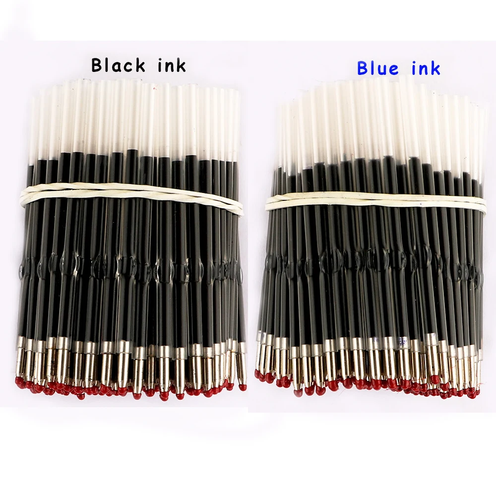 

200-2000Pcs Black/Blue Ink Ballpoint Refill For Plastic Beadable Pen Writing Office School Supplies Stationery Accessories