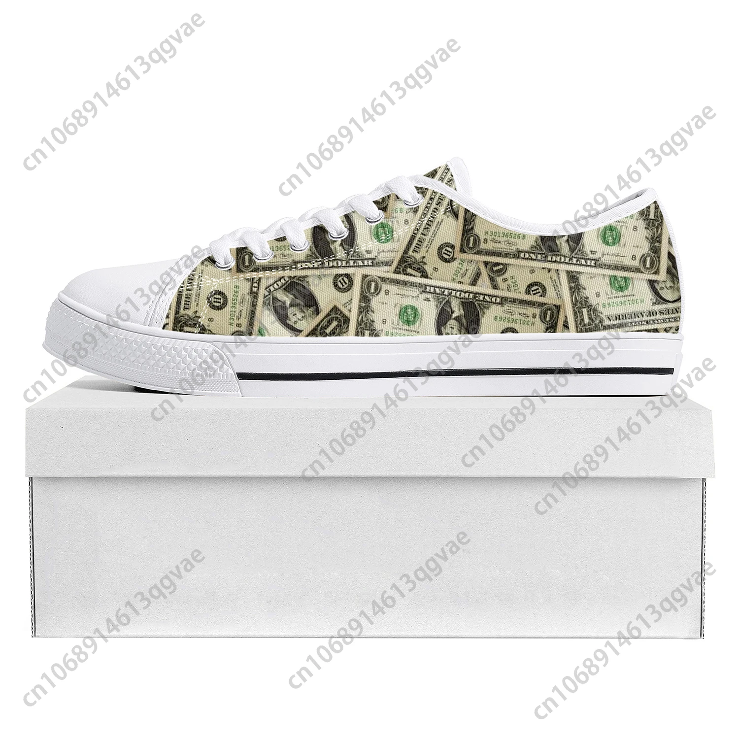 Dollar Printed Low Top High Quality Sneakers Mens Womens Teenager Canvas Sneaker  Prode Casual Couple Shoes Custom Shoe White