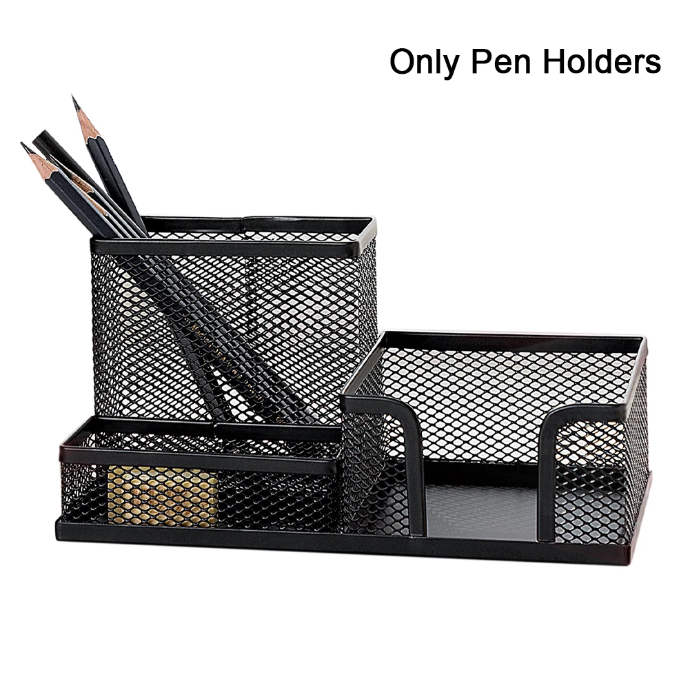 

Desk Organizer Eyebrow Pencil Metal Mesh Make Up Daily Necessities Office Supplies Storage Baskets 3 Compartments Anti Lost