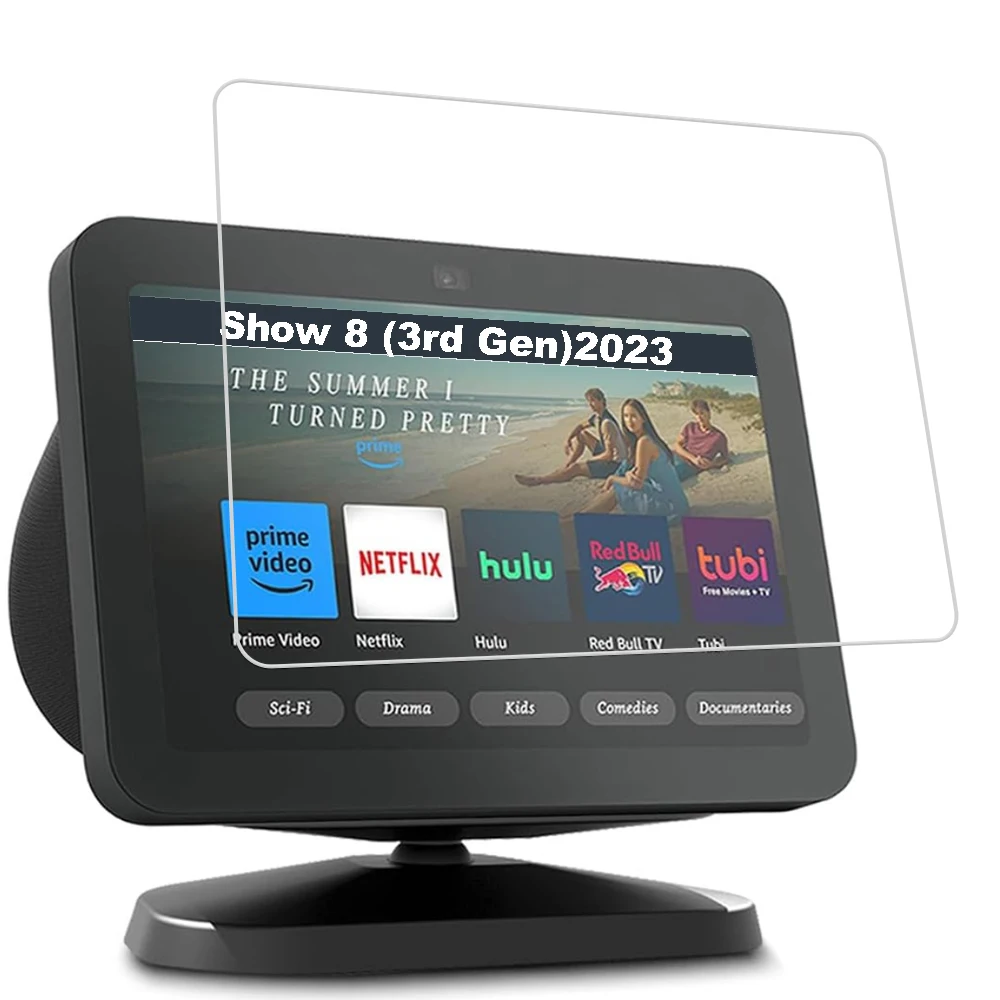 2PCS For Amazon Echo Show 8 3rd Gen 2023 Tempered Glass Screen Protector For Echo Show 8 2nd Gen 9H Anti-Scratch Protective Film 3