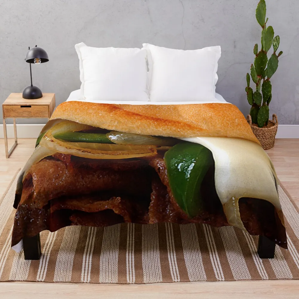 

STEAK AND CHEESE Throw Blanket Luxury Thicken Blanket Personalized Gift Softest Blanket Furry Blanket