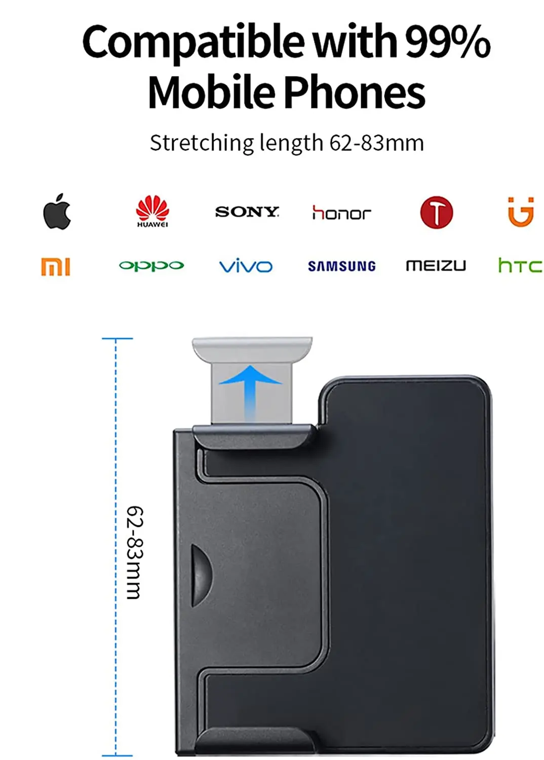 Smartphone Selfie Stick CapGrip Wireless Bluetooth Smartphone Selfie Booster Handle Grip Phone Stabilizer Stand Holder Shutter Release 1/4 Screw