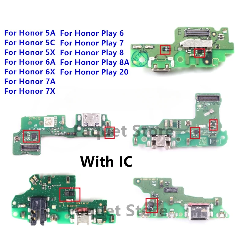 OnlyTech - Nappe Circuit Du Connecteur De Charge Dock USB, De La Prise Jack, De L'antenne Et Du Micro Du Huawei Honor 7X - Foto 8