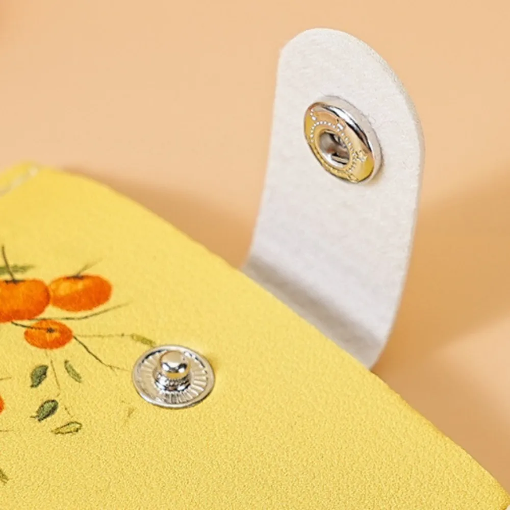 Laminated Concealed Pull-out Business Card Case 4 Card Pockets PU Leather RFID Blocking ID Card Holder Mini Wallets