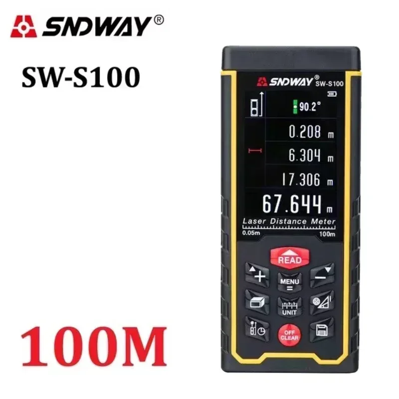 SNDWAY Laser Distance Meter Tape measure Digital Camera Function Laser Range Finder Tape Angle Rangefinder measure Tool laser rangefinder distance meter