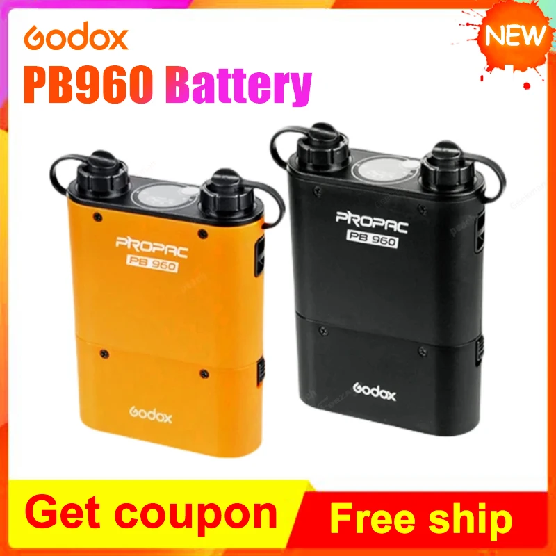 Godox PB960 4500mAh Speedlite Flash Power Battery Pack Dual Output for