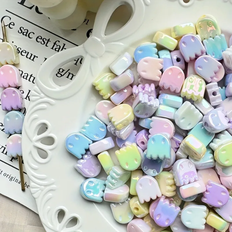 20 Stück Acryl-Geisterperlen für DIY-Schmuck, Armbänder und Perlenstifte – verschiedene Farben – Detail 1