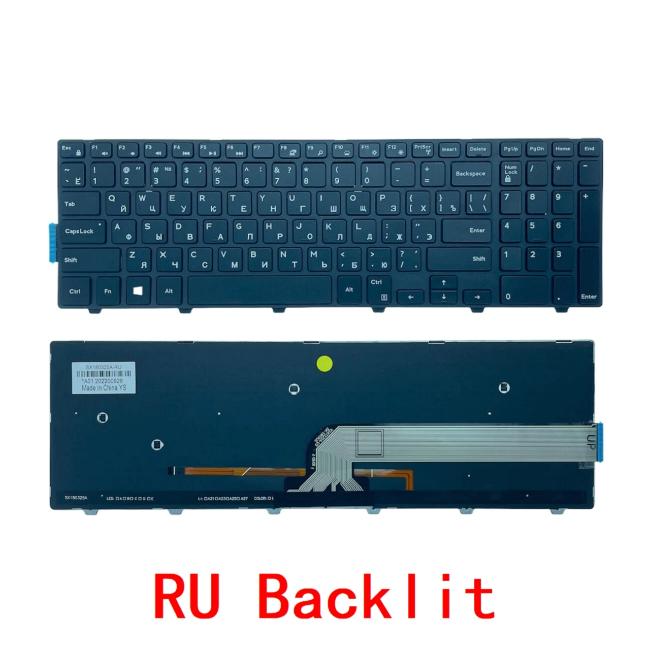 Teclado Retroiluminado para Dell Inspiron 15 3000 5000 3541 3542 3543 5542 3550 5545 5547 3551 3552 3559 3565 3567 3551 3558 5 - Imagem 6