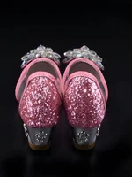 Fashion Cinderella Crystal Bright Diamond Shoes Girl Princess Single Shoes Girl Performance High Heels Shoes 2