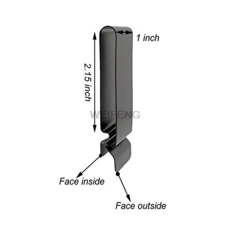 DAZZLEEX Clip A Molla Nere In Ferro – 5 Pezzi 76x22mm Con Foro 5mm – Clip Portafoglio E Accessori