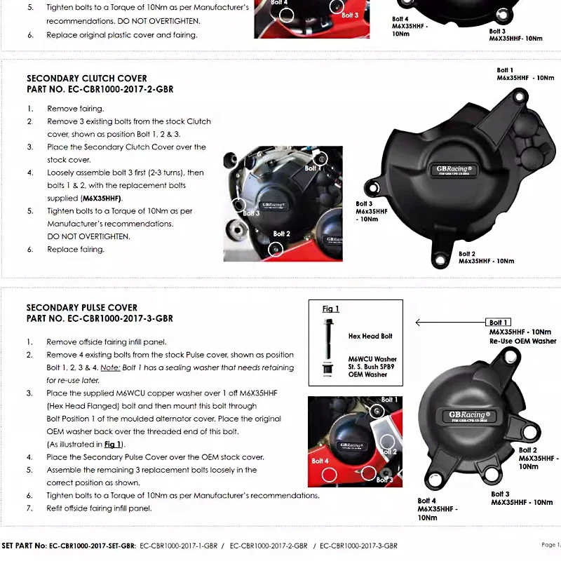 Engine Cover Protection For GB Racing For Honda CBR1000RR CBR 1000 RR-Engine Guard Falling Protector Case motorcycle engine cover engine cover protector engine guard