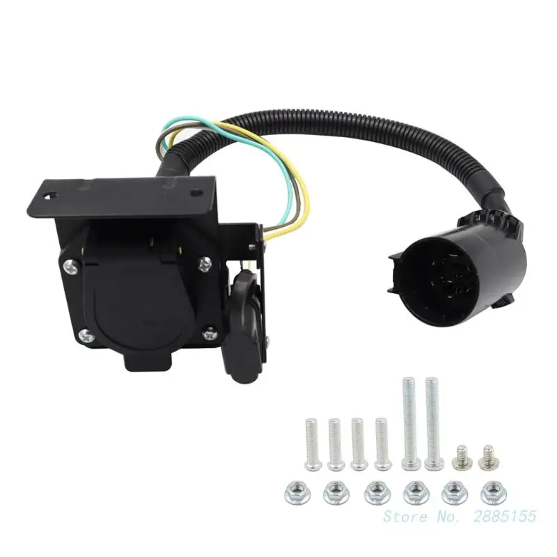

Professional Multi-Tow 4-Way to 7-Way RV Blade & 4-Way Flat Female Trailer Towing Connector Suitable for RVs & Campers
