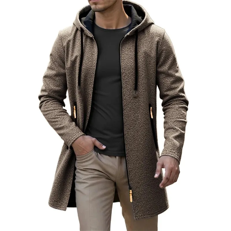 Animal Game Outdoor Men's Hoodies Sweatshirts Long Jackets for Men Zipper Hooded Oversize Winter Top Work Coat Black Streetwear